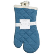 Wholesale - 2PC Quilted Mittens - Blue With Ivory Accent Border & Loop Badgley Mischka C/P 24, UPC: 195010186780
